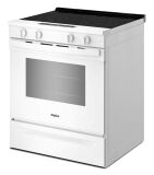 Whirlpool - 5.3 Cu. Ft. Slide-In Electric Range with No Preheat and Slow Cook Modes - White - Left View