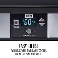 Weston - 6 Tray Digital Food Dehydrator - Silver/Black - Left View