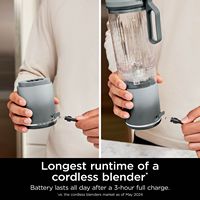 Ninja - Blast Max Portable Blender with 22oz Twist & Go Vessel - Platinum  Silver - Left View