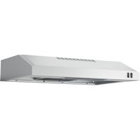 GE - 30 inches - Convertible - Under cabinet Range Hood - Stainless Steel - Left View