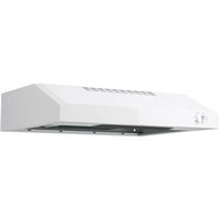 GE - 24 inches - Convertible - Under cabinet Range Hood - White - Left View