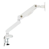 Office Star Products - Single Monitor Arm with USB - White - Left View