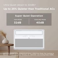 TCL - Q-Series 350 Sq. Ft. 8,000 BTU Smart Window Air Conditioner - White - Left View