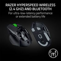 Razer Basilisk V3 X HyperSpeed Customizable Wireless Gaming Mouse - Wireless - Black - Left View