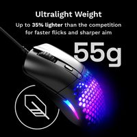 Glorious - Model O Eternal Lightweight Wired Optical Gaming Mouse with Dual-Zone RGB Lighting - W... - Left View