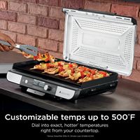 Ninja - Sizzle Pro XL 20-Inch Indoor Griddle & Grill with ProTemp IQ - Silver - Left View