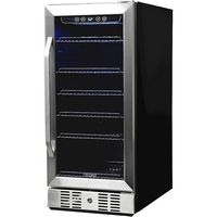 NewAir - 96-Can Built-In Beverage Cooler with Precision Temperature Controls and Adjustable Shelv... - Left View