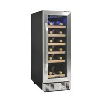 NewAir - 19-Bottle Wine Cooler - Stainless Steel - Left View
