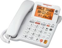 AT&T - CL4940 Corded Phone with Digital Answering System - White - Left View