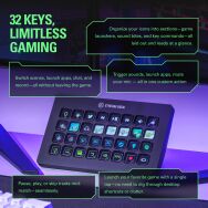 Elgato - Stream Deck XL Wired Keypad with Back Lighting - Black - Left View