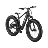 HiBoy - P6 Electric Bike w/ 62 mi Max Operating Range & 28 mph Max Speed - Black - Left View