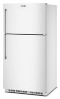 Maytag - 33 in. Wide 21 cu. ft. Top-Freezer Refrigerator with Garage Mode - White - Left View