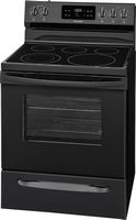 Frigidaire - Self-Cleaning Freestanding Electric Range - Black - Left View
