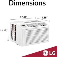LG - 6,000 BTU 115V Window Air Conditioner with Remote Control - White - Left View
