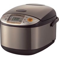Zojirushi - Micom 10-Cup Rice Cooker and Warmer - Stainless Brown - Left View
