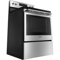 Maytag - 5.3 Cu. Ft. Self-Cleaning Freestanding Fingerprint Resistant Electric Range - Stainless ... - Left View