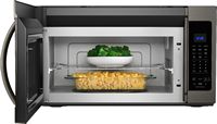 Whirlpool - 1.9 Cu. Ft. Over-the-Range Microwave with Sensor Cooking - Black Stainless Steel - Left View