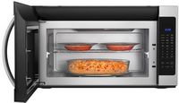 Whirlpool - 2.1 Cu. Ft. Over-the-Range Microwave with Sensor Cooking - Stainless Steel - Left View