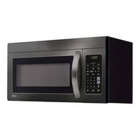 LG - 1.8 Cu. Ft. Over-the-Range Microwave with Sensor Cooking and EasyClean - Black Stainless Steel - Left View