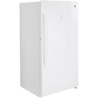 GE - 17.3 Cu. Ft. Frost-Free Upright Freezer - White - Left View