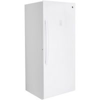 GE - 21.3 Cu. Ft. Frost-Free Upright Freezer - White - Left View