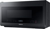 Samsung - 2.1 Cu. Ft. Over-the-Range Microwave with Sensor Cook - Black Stainless Steel - Left View