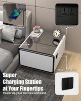 Livtab - Smart Side Table with Fridge, Wireless Charging, USB & Power Outlets, Motion Sensor Nigh... - Left View