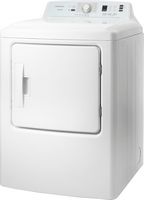 Insignia™ - 6.7 Cu. Ft. Electric Dryer with Sensor Dry and My Cycle Memory - White - Left View