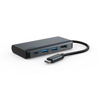 Belkin - USB-C Hub 4-in-1 Multi-Port Laptop Dock with 4K HDMI, Adapter with 100W Power Delivery -... - Left View