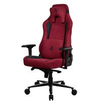 Arozzi - Vernazza Series Top-Tier Premium Supersoft Upholstery Fabric Gaming Chair - Bordeaux - Left View