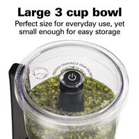 Hamilton Beach - Stack & Press 3-Cup Food Chopper - Black - Left View