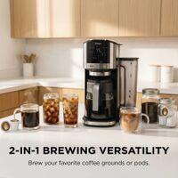 Ninja - DualBrew Coffee Grounds & Pods - Stainless Steel - Left View