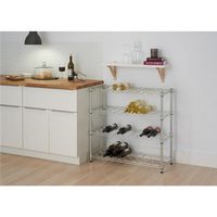 TRINITY - EcoStorage 4-Tier | 36x14x34.5 | Commercial Wine Rack | NSF | - Chrome - Left View