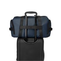TUMI - Alpha Bravo Mason Duffel - Navy Coated Canvas - Left View