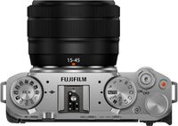 Fujifilm - X-M5 Body with XC15-45mmF3.5-5.6 OIS PZ Lens Kit - Silver - Left View