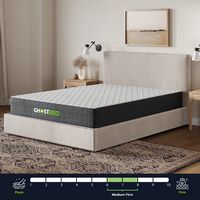 Ghostbed - 10” Gel Memory Foam Mattress King - White - Left View