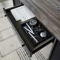 Sauder - Harvey Park Home Office Desk - Jet Acacia - Left View