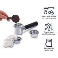 De'Longhi - 15-Bar Pump Espresso and Cappuccino Machine - Stainless Steel - Left View