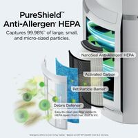 Shark - NeverChange Air Purifier MAX, 5-Year Filter Life, 1400 sq. Ft - White - Left View