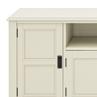Simpli Home - Burlington SOLID WOOD 72 inch TV Media Stand in Antique White For TVs up to 80 inch... - Left View