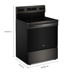 Whirlpool - 5.3 Cu. Ft. Freestanding Electric Range with Air Cooking Technology, No Preheat Air F... - Left View