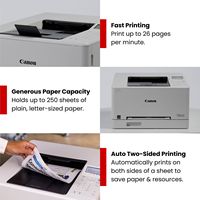 Canon - imageCLASS LBP646Cdw Wireless Duplex Color Laser Printer - White - Left View