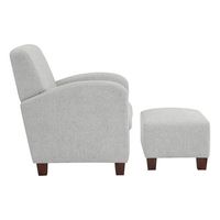 OSP Home Furnishings - Aiden Chair & Ottoman Herringbone - Smoke - Left View