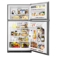 Whirlpool - 20.5 Cu. Ft. Top-Freezer Refrigerator - Stainless Steel - Left View