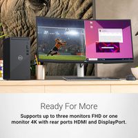 Dell - Inspiron Desktop (3030) - Intel Core i7 processor (14 gen) - 16GB Memory - 1TB SSD - Mist ... - Left View