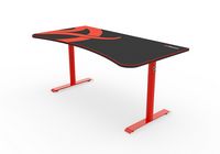 Arozzi - Arena Ultrawide Curved Gaming Desk - Red with Black Accents - Left View