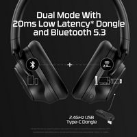 HyperX - Cloud MIX 2 Dual Wireless Gaming Headset for PC, PS5, PS4, Nintendo Switch, Steam Deck, ... - Left View