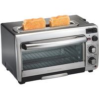 Hamilton Beach - 2-Slice Toaster Oven - Stainless Steel - Left View