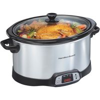 Hamilton Beach - 8-Quart Slow Cooker - Stainless Steel - Left View