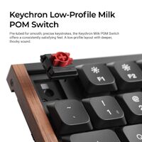 Keychron - K5 Ultra 8k 100% Custom POM Switch Mechanical Gaming Keyboard with Programmable ZMK La... - Left View